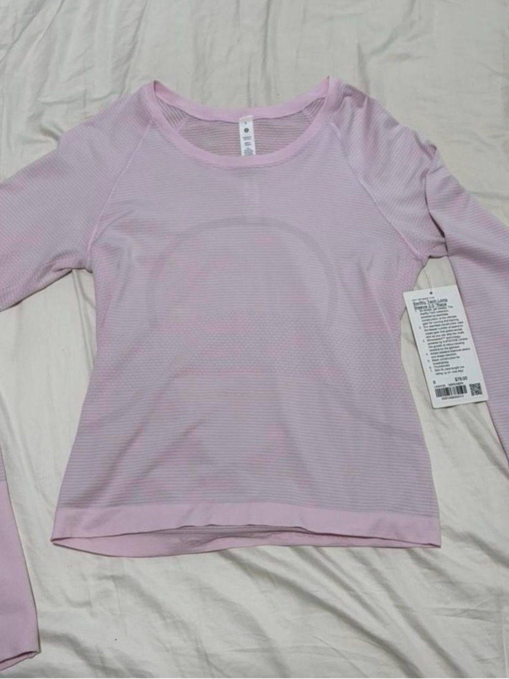 Lululemon Swiftly Tech Long Sleeve Shirt 2.0 Race size 6 Meadowsweet Pink MEPK